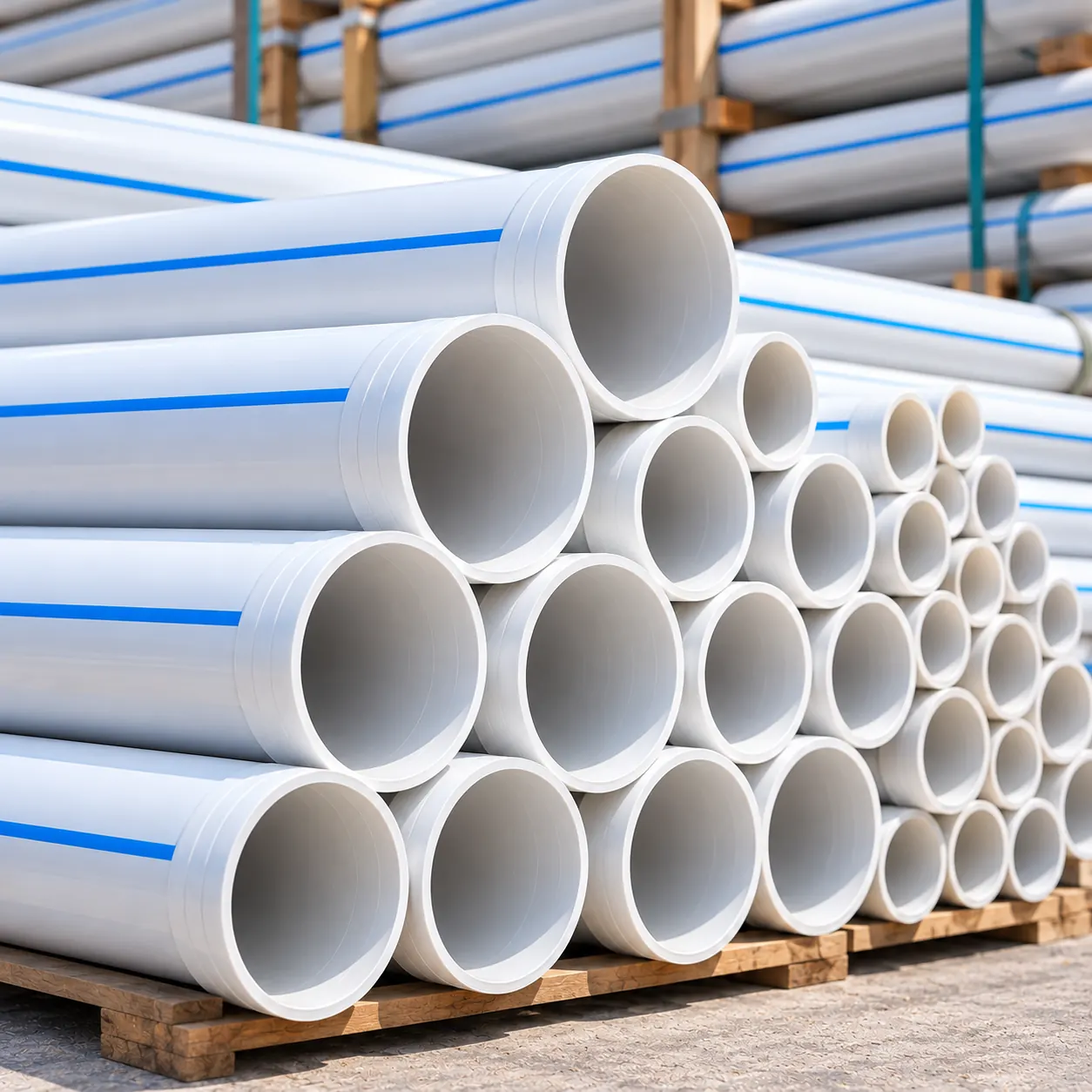 White UPVC pipes