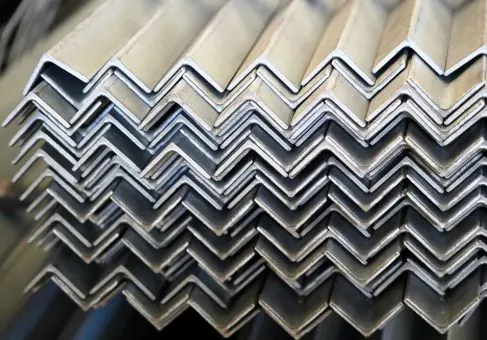Stacked steel angle iron