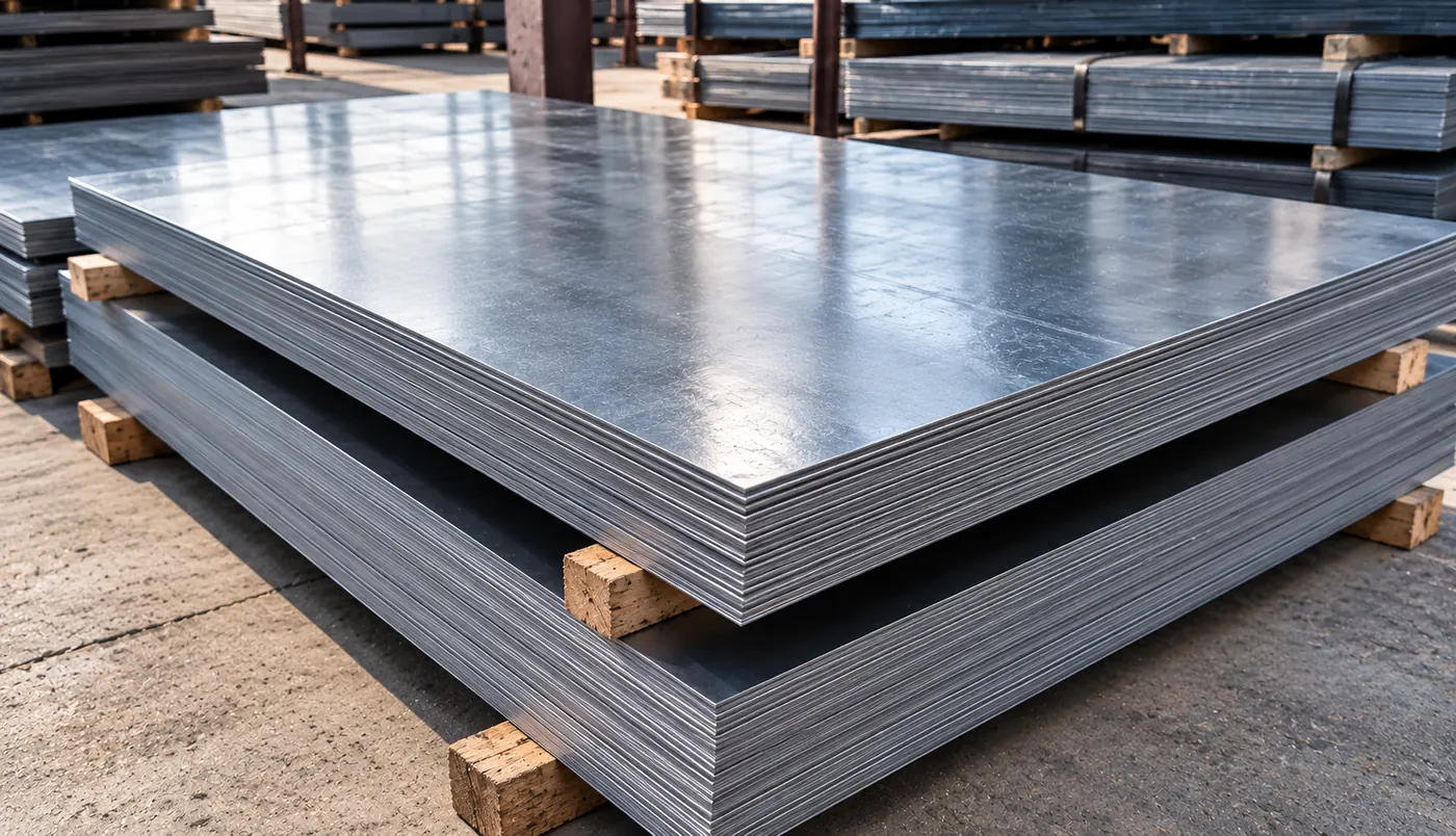 Stacked hot rolled steel plates